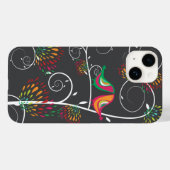 お洒落キスをするカラフル夏の鳥と花 Case-Mate iPhoneケース (裏面 (横))