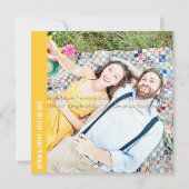 お洒落キスをするカラフル鳥の夏の写真 セーブザデート (裏面)