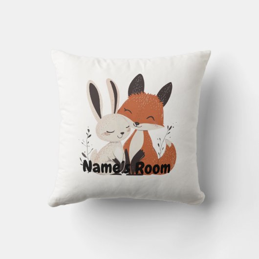 お洒落キツネとハレ枕ルー子供へムデコール クッション (裏面)