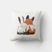 お洒落キツネとハレ枕ルー子供へムデコール クッション (正面)