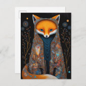 お洒落キツネウッドランドファンタジー ポストカード (正面/裏面)