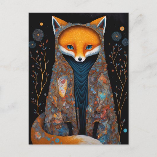 お洒落キツネウッドランドファンタジー ポストカード (正面)