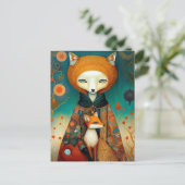 お洒落キツネファンタジー ポストカード (スタンド正面)