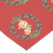 お洒落キツネリース ショートテーブルランナー (コーナー)