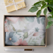 お洒落キツネ花と緑のティッシュペーパー 薄葉紙 (ギフト)