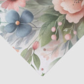 お洒落キツネ花と緑のティッシュペーパー 薄葉紙 (詳細)