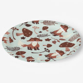 お洒落キツネ ペーパープレート (アングル)