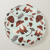 お洒落キツネ ラウンドクッション (裏面)