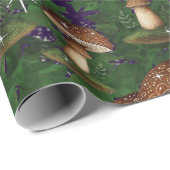 お洒落キノコの森 – 魅力的な自然 ラッピングペーパー (ロールコーナー)