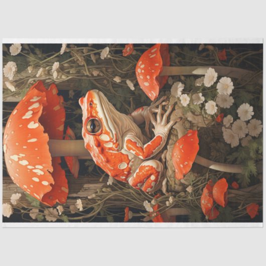 お洒落キノコの鮮やか切り離 薄葉紙 (正面)