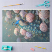 お洒落クジャックピンクあじさい花の切り離し 薄葉紙 (クラフト)