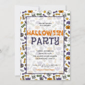 お洒落クラシックCartoon Kidsハロウィーン 招待状 (正面)