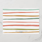 お洒落クラシックChristmas Photo 箔シーズンカード (裏面)