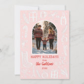 お洒落クリスマスかわいいカスタムアーチPHOTO シーズンカード (正面)