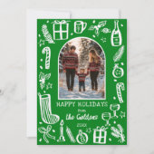 お洒落クリスマスかわいいカスタムアーチPHOTO シーズンカード (正面)