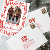 お洒落クリスマスかわいいカスタムアーチPHOTO シーズンカード