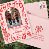 お洒落クリスマスかわいいカスタムアーチPHOTO シーズンカード