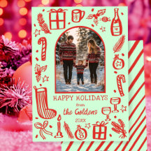 お洒落クリスマスかわいいカスタムアーチPHOTO