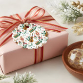 お洒落クリスマスくるみ割りモノグラムクレストボウ フェイバータグ