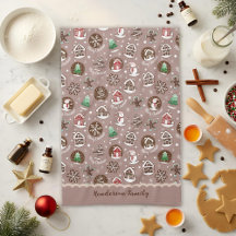 お洒落クリスマスのクッキーパターン冬の家族