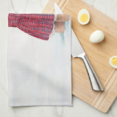 お洒落クリスマスのテディベア冬のワンダーランド キッチンタオル (四つ折り)