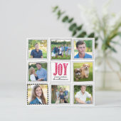 お洒落クリスマスのドードル喜び写真コラージュ シーズンカード (スタンド正面)