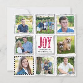 お洒落クリスマスのドードル喜び写真コラージュ シーズンカード