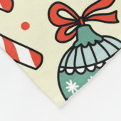 お洒落クリスマスの休日の季節フェスティバル フリースブランケット (角)