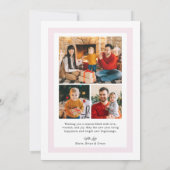 お洒落クリスマスの喜びとハート家族の写真 シーズンカード (裏面)