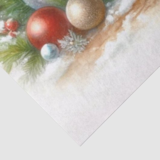 お洒落クリスマスの水の色のキツネを切り離す 薄葉紙 (詳細)