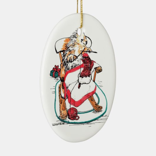 お洒落クリスマスアラスカ野生生物オーナメント セラミックオーナメント (右)