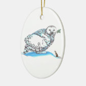 お洒落クリスマスアラスカ野生生物オーバルオーナメント セラミックオーナメント (左)