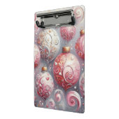 お洒落クリスマスオーナメントピンク白 ミニクリップボード (アングル2)