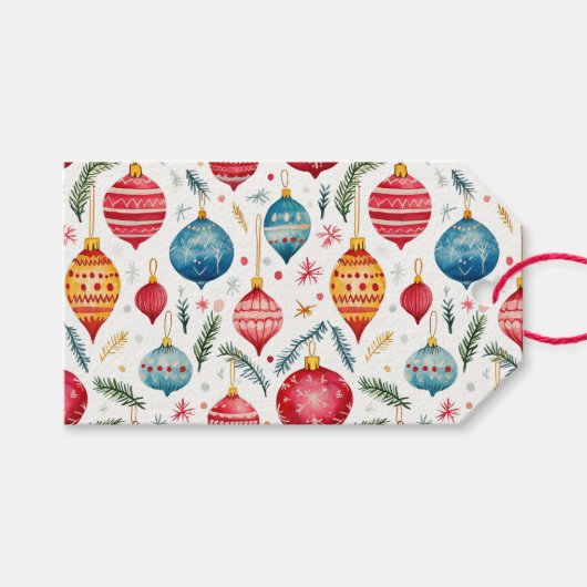 お洒落クリスマスオーナメントヴィンテージ ギフトタグ (正面(横))