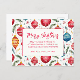 お洒落クリスマスオーナメントヴィンテージ シーズンポストカード