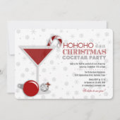 お洒落クリスマスカクテルパーティの招待状 招待状 (正面)