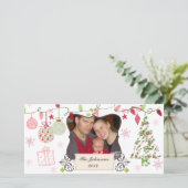 お洒落クリスマスカスタムの祝日の写真カード シーズンカード (スタンド正面)