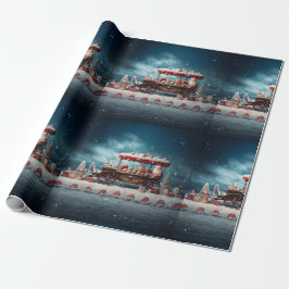 お洒落クリスマスキャンディカート3 ラッピングペーパー