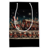 お洒落クリスマスキャンディ列車2 ミディアムペーパーバッグ (正面)