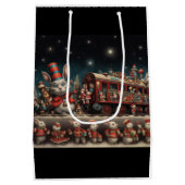 お洒落クリスマスキャンディ列車2 ミディアムペーパーバッグ (裏面)