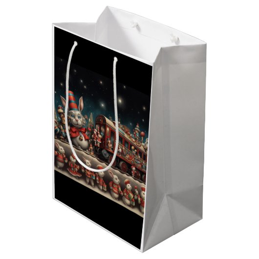 お洒落クリスマスキャンディ列車2 ミディアムペーパーバッグ (裏面アングル)