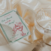 お洒落クリスマスサンタマルティーニ招待状 招待状