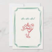 お洒落クリスマスサンタマルティーニ招待状 招待状 (裏面)