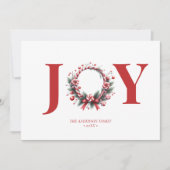 お洒落クリスマスジョイキャンディリースミニマリスト シーズンカード (正面)