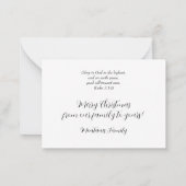 お洒落クリスマスツリーと小妖精や小人クリスマスカード ノートカード (裏面)