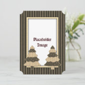 お洒落クリスマスツリーと金の星 シーズンカード (スタンド正面)