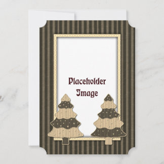 お洒落クリスマスツリーと金の星 シーズンカード