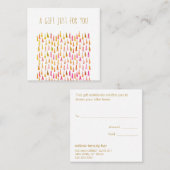 お洒落クリスマスツリーのホリデーギフト証明書 割引カード (正面/裏面)