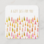 お洒落クリスマスツリーのホリデーギフト証明書 割引カード (正面)