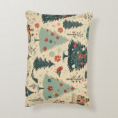 お洒落クリスマスツリーの水彩模様 アクセントクッション (裏面(縦))